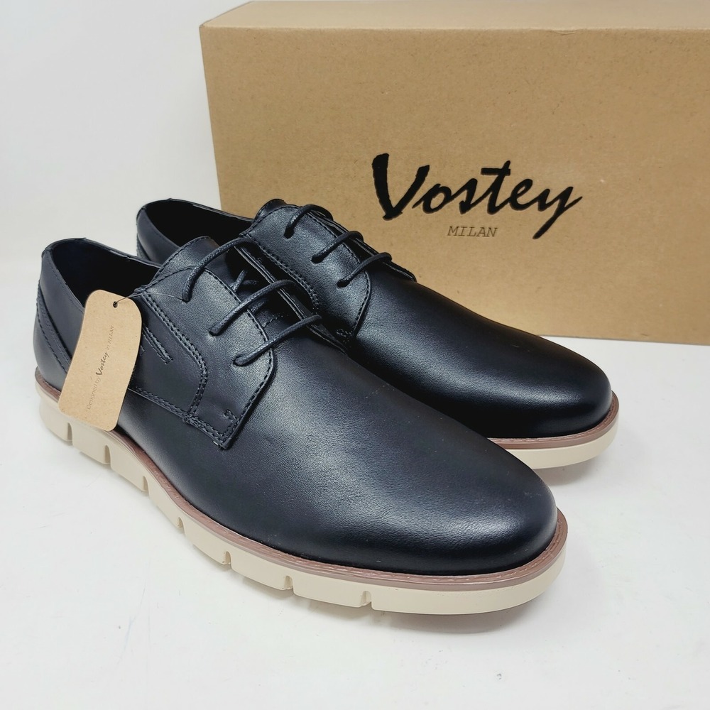 Vostey Men's Oxfords Sz 9.5 M Black Casual Dress Shoes BMY641